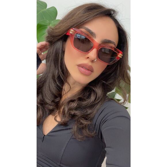 NEW Dior CDior B2U Cat Eye Sunglasses in Pink Red main image 4